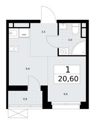 Apartment Sale, 20.6平方米 at Rodniye Kvartaly, Kvartal № 33, Marushkinskoye Settlement, Moscow, Russia #2 Apartment Sale, 20.6平方米 at Rodniye Kvartaly, Kvartal № 33, Marushkinskoye Settlement, Moscow, Russia #2
