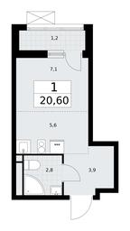 Apartment Sale, 20.6平方米 at Rodniye Kvartaly, Kvartal № 33, Marushkinskoye Settlement, Moscow, Russia #2 Apartment Sale, 20.6平方米 at Rodniye Kvartaly, Kvartal № 33, Marushkinskoye Settlement, Moscow, Russia #2