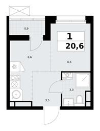Apartment Sale, 20.6 sq. m. at Rodniye Kvartaly, Kvartal № 33, Marushkinskoye Settlement, Moscow, Russia #3 Apartment Sale, 20.6 sq. m. at Rodniye Kvartaly, Kvartal № 33, Marushkinskoye Settlement, Moscow, Russia #3