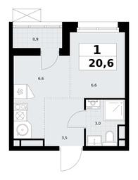 Apartment Sale, 20.6平方米 at Rodniye Kvartaly, Kvartal № 33, Marushkinskoye Settlement, Moscow, Russia #3 Apartment Sale, 20.6平方米 at Rodniye Kvartaly, Kvartal № 33, Marushkinskoye Settlement, Moscow, Russia #3