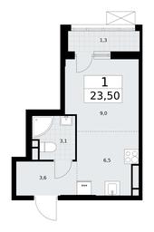 Apartment Sale, 23.5平方米 at Rodniye Kvartaly, Kvartal № 33, Marushkinskoye Settlement, Moscow, Russia #2