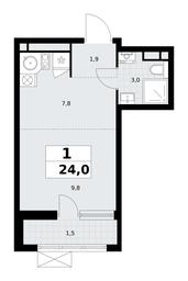 Apartment Sale, 24平方米 at Rodniye Kvartaly, Kvartal № 33, Marushkinskoye Settlement, Moscow, Russia #3