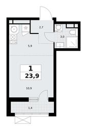 Apartment Sale, 23.9平方米 at Rodniye Kvartaly, Kvartal № 33, Marushkinskoye Settlement, Moscow, Russia #4