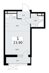 Apartment Sale, 23.9平方米 at Rodniye Kvartaly, Kvartal № 33, Marushkinskoye Settlement, Moscow, Russia #2 Apartment Sale, 23.9平方米 at Rodniye Kvartaly, Kvartal № 33, Marushkinskoye Settlement, Moscow, Russia #2