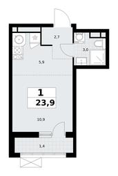 Apartment Sale, 23.9平方米 at Rodniye Kvartaly, Kvartal № 33, Marushkinskoye Settlement, Moscow, Russia #3 Apartment Sale, 23.9平方米 at Rodniye Kvartaly, Kvartal № 33, Marushkinskoye Settlement, Moscow, Russia #3