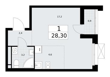 Apartment Sale, 28.3平方米 at Rodniye Kvartaly, Kvartal № 33, Marushkinskoye Settlement, Moscow, Russia #2