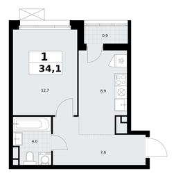 Apartment Sale, 34.1平方米 at Rodniye Kvartaly, Kvartal № 33, Marushkinskoye Settlement, Moscow, Russia #3 Apartment Sale, 34.1平方米 at Rodniye Kvartaly, Kvartal № 33, Marushkinskoye Settlement, Moscow, Russia #3
