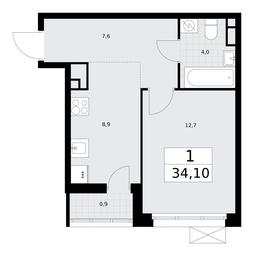 Apartment Sale, 34.1平方米 at Rodniye Kvartaly, Kvartal № 33, Marushkinskoye Settlement, Moscow, Russia #2 Apartment Sale, 34.1平方米 at Rodniye Kvartaly, Kvartal № 33, Marushkinskoye Settlement, Moscow, Russia #2