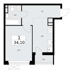 Apartment Sale, 34.1 sq. m. at Rodniye Kvartaly, Kvartal № 33, Marushkinskoye Settlement, Moscow, Russia #2