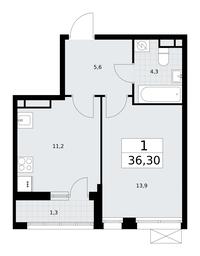 Apartment Sale, 36.3平方米 at Rodniye Kvartaly, Kvartal № 33, Marushkinskoye Settlement, Moscow, Russia #2 Apartment Sale, 36.3平方米 at Rodniye Kvartaly, Kvartal № 33, Marushkinskoye Settlement, Moscow, Russia #2
