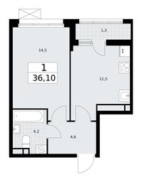 Apartment Sale, 36.1平方米 at Rodniye Kvartaly, Kvartal № 33, Marushkinskoye Settlement, Moscow, Russia #2 Apartment Sale, 36.1平方米 at Rodniye Kvartaly, Kvartal № 33, Marushkinskoye Settlement, Moscow, Russia #2
