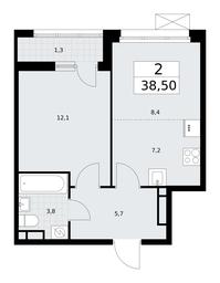 1-BD Apartment Sale, 38.5平方米 at Rodniye Kvartaly, Kvartal № 33, Marushkinskoye Settlement, Moscow, Russia #2 1-BD Apartment Sale, 38.5平方米 at Rodniye Kvartaly, Kvartal № 33, Marushkinskoye Settlement, Moscow, Russia #2