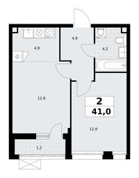 1-BD Apartment Sale, 41 sq. m. at Rodniye Kvartaly, Kvartal № 33, Marushkinskoye Settlement, Moscow, Russia #4