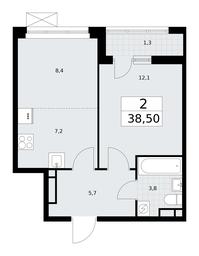 1-BD Apartment Sale, 38.5平方米 at Rodniye Kvartaly, Kvartal № 33, Marushkinskoye Settlement, Moscow, Russia #2 1-BD Apartment Sale, 38.5平方米 at Rodniye Kvartaly, Kvartal № 33, Marushkinskoye Settlement, Moscow, Russia #2