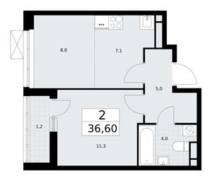 1-BD Apartment Sale, 36.6平方米 at Rodniye Kvartaly, Kvartal № 33, Marushkinskoye Settlement, Moscow, Russia #2 1-BD Apartment Sale, 36.6平方米 at Rodniye Kvartaly, Kvartal № 33, Marushkinskoye Settlement, Moscow, Russia #2