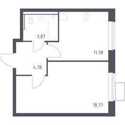 Apartment Sale, 38.38 sq. m. at Egorovo Park, 1-y kvartal, posyolok Zhilino-1, Lubertsy City District, Moscow Region, Russia #2 Apartment Sale, 38.38 sq. m. at Egorovo Park, 1-y kvartal, posyolok Zhilino-1, Lubertsy City District, Moscow Region, Russia #2