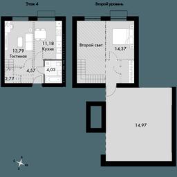 2-BD Apartment Sale, 65.8平方米 at Zhavoronki Club, zhiloy kompleks Akkord Smart-kvartal, Mitkino Village, Odintsovskiy City District, Moscow Region, Russia #3 2-BD Apartment Sale, 65.8平方米 at Zhavoronki Club, zhiloy kompleks Akkord Smart-kvartal, Mitkino Village, Odintsovskiy City District, Moscow Region, Russia #3