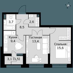 2-BD Apartment Sale, 54.7 sq. m. at Sky Garden, Stroitelny Drive, 9с6, Moscow, Russia #2