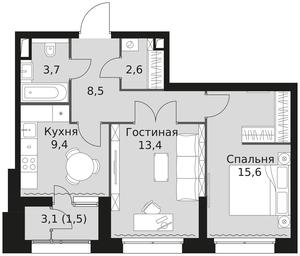2-BD Apartment Sale, 54.7 sq. m. at Sky Garden, Stroitelny Drive, 9с6, Moscow, Russia #4