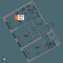 3-BD Apartment Sale, 79.1 sq. m. at Arkhitektor, Akademika Volgina Street, 2Д, Moscow, Russia #4