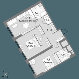 3-BD Apartment Sale, 79.1 sq. m. at Arkhitektor, Akademika Volgina Street, 2Д, Moscow, Russia #3 3-BD Apartment Sale, 79.1 sq. m. at Arkhitektor, Akademika Volgina Street, 2Д, Moscow, Russia #3
