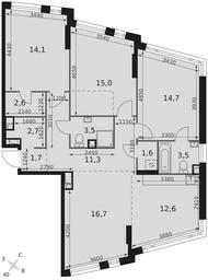 4-BD Apartment Sale, 100 sq. m. at Rotterdam, Varshavskoye Highway, 37Ак1с2, Moscow, Russia #4