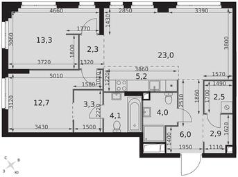 3-BD Apartment Sale, 79.3 sq. m. at Sydney City, Shenogina Street, 2, Moscow, Russia #2 3-BD Apartment Sale, 79.3 sq. m. at Sydney City, Shenogina Street, 2, Moscow, Russia #2