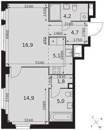 2-BD Apartment Sale, 52.6 sq. m. at Sydney City, Shenogina Street, 2, Moscow, Russia #2 2-BD Apartment Sale, 52.6 sq. m. at Sydney City, Shenogina Street, 2, Moscow, Russia #2