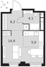 Apartment Sale, 30.2平方米 at Sydney City, Shenogina Street, 2, Moscow, Russia #3 Apartment Sale, 30.2平方米 at Sydney City, Shenogina Street, 2, Moscow, Russia #3