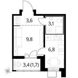 Apartment Sale, 24.7 sq. m. at Pervyi Lermontovskiy, zhiloy kompleks 1-y Lermontovskiy, Lyubertsy, Moscow Region, Russia #3 Apartment Sale, 24.7 sq. m. at Pervyi Lermontovskiy, zhiloy kompleks 1-y Lermontovskiy, Lyubertsy, Moscow Region, Russia #3