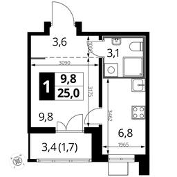Apartment Sale, 24.7 sq. m. at Pervyi Lermontovskiy, zhiloy kompleks 1-y Lermontovskiy, Lyubertsy, Moscow Region, Russia #2 Apartment Sale, 24.7 sq. m. at Pervyi Lermontovskiy, zhiloy kompleks 1-y Lermontovskiy, Lyubertsy, Moscow Region, Russia #2