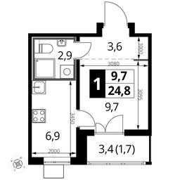 Apartment Sale, 24.9 sq. m. at Pervyi Lermontovskiy, zhiloy kompleks 1-y Lermontovskiy, Lyubertsy, Moscow Region, Russia #4