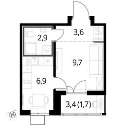 Apartment Sale, 24.9 sq. m. at Pervyi Lermontovskiy, zhiloy kompleks 1-y Lermontovskiy, Lyubertsy, Moscow Region, Russia #3