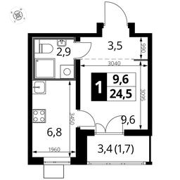 Apartment Sale, 24.7 sq. m. at Pervyi Lermontovskiy, zhiloy kompleks 1-y Lermontovskiy, Lyubertsy, Moscow Region, Russia #2 Apartment Sale, 24.7 sq. m. at Pervyi Lermontovskiy, zhiloy kompleks 1-y Lermontovskiy, Lyubertsy, Moscow Region, Russia #2