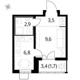 Apartment Sale, 24.7 sq. m. at Pervyi Lermontovskiy, zhiloy kompleks 1-y Lermontovskiy, Lyubertsy, Moscow Region, Russia #3 Apartment Sale, 24.7 sq. m. at Pervyi Lermontovskiy, zhiloy kompleks 1-y Lermontovskiy, Lyubertsy, Moscow Region, Russia #3