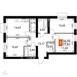 3-BD Apartment Sale, 72.8 sq. m. at Zhavoronki Club, zhiloy kompleks Akkord Smart-kvartal, Mitkino Village, Odintsovskiy City District, Moscow Region, Russia #2 3-BD Apartment Sale, 72.8 sq. m. at Zhavoronki Club, zhiloy kompleks Akkord Smart-kvartal, Mitkino Village, Odintsovskiy City District, Moscow Region, Russia #2