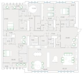 5-BD Apartment Sale, 400.9平方米 at Duo House, Sofiyskaya Embankment, 34с3, Moscow, Russia #2 5-BD Apartment Sale, 400.9平方米 at Duo House, Sofiyskaya Embankment, 34с3, Moscow, Russia #2