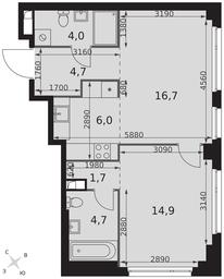 2-BD Apartment Sale, 52.7 sq. m. at Sydney City, Shenogina Street, 2, Moscow, Russia #2 2-BD Apartment Sale, 52.7 sq. m. at Sydney City, Shenogina Street, 2, Moscow, Russia #2