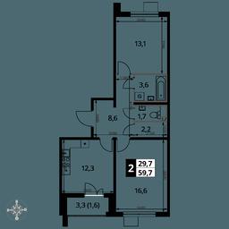Продажа 2-комн. квартиры, 59,7 м² в ЖК «Первый Ленинградский», жилой комплекс Первый Ленинградский, Москва, Россия #4