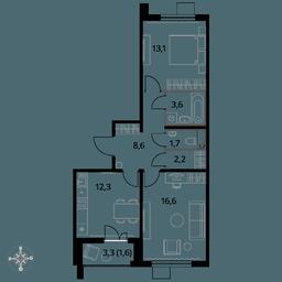 Продажа 2-комн. квартиры, 59,7 м² в ЖК «Первый Ленинградский», жилой комплекс Первый Ленинградский, Москва, Россия #3 Продажа 2-комн. квартиры, 59,7 м² в ЖК «Первый Ленинградский», жилой комплекс Первый Ленинградский, Москва, Россия #3