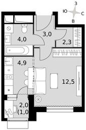 Apartment Sale, 27.7平方米 at Rimskiy, Rimskiy proyezd, 1, Settlement of Razvilka, Leninskiy City District, Moscow Region, Russia #3 Apartment Sale, 27.7平方米 at Rimskiy, Rimskiy proyezd, 1, Settlement of Razvilka, Leninskiy City District, Moscow Region, Russia #3