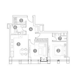 1-BD Apartment Sale, 62.5 sq. m. at Emotion, 2nd Silikatny Drive, 8, Moscow, Russia #4