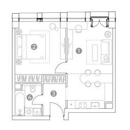 1-BD Apartment Sale, 47.1平方米 at Emotion, 2nd Silikatny Drive, 8, Moscow, Russia #3 1-BD Apartment Sale, 47.1平方米 at Emotion, 2nd Silikatny Drive, 8, Moscow, Russia #3
