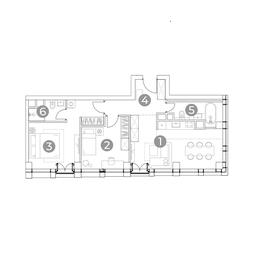 2-BD Apartment Sale, 69.1平方米 at Emotion, 2nd Silikatny Drive, 8, Moscow, Russia #4