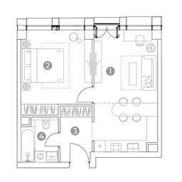 1-BD Apartment Sale, 47.1 sq. m. at Emotion, 2nd Silikatny Drive, 8, Moscow, Russia #3 1-BD Apartment Sale, 47.1 sq. m. at Emotion, 2nd Silikatny Drive, 8, Moscow, Russia #3