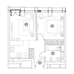 1-BD Apartment Sale, 43.1平方米 at Emotion, 2nd Silikatny Drive, 8, Moscow, Russia #3 1-BD Apartment Sale, 43.1平方米 at Emotion, 2nd Silikatny Drive, 8, Moscow, Russia #3