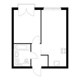 1-BD Apartment Sale, 35.2平方米 at Holland Park, Volokolamskoye Highway, 71/13к1, Moscow, Russia #2