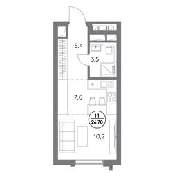 1-BD Apartment Sale, 26.7 sq. m. at Dom56, Fridrikha Engelsa Street, 56с1, Moscow, Russia #3 1-BD Apartment Sale, 26.7 sq. m. at Dom56, Fridrikha Engelsa Street, 56с1, Moscow, Russia #3