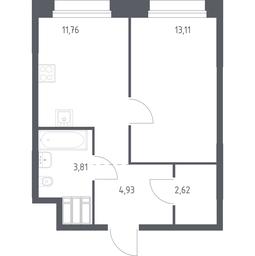 Apartment Sale, 36.3平方米 at Troparevo Park, Kiyevskoye shosse, 21-y kilometr, 3с4, Mosrentgen Settlement, Moscow, Russia #3 Apartment Sale, 36.3平方米 at Troparevo Park, Kiyevskoye shosse, 21-y kilometr, 3с4, Mosrentgen Settlement, Moscow, Russia #3