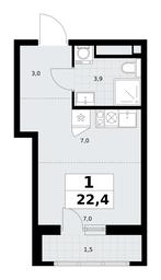 Apartment Sale, 22.4 sq. m. at Rodniye Kvartaly, Kvartal № 33, Marushkinskoye Settlement, Moscow, Russia #3 Apartment Sale, 22.4 sq. m. at Rodniye Kvartaly, Kvartal № 33, Marushkinskoye Settlement, Moscow, Russia #3